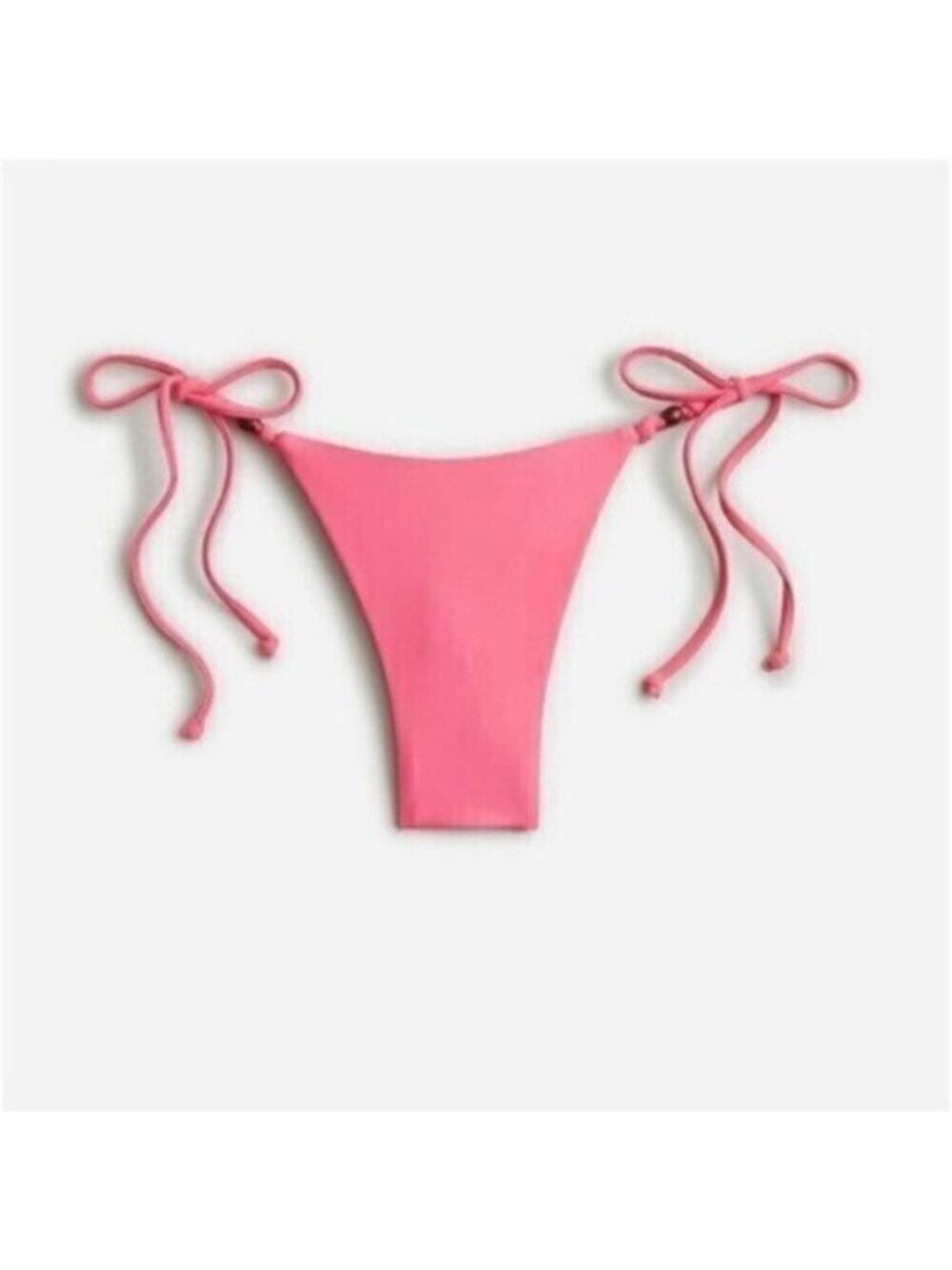 NWT J Crew Pink Curved Waist Cheeky String Bikini Bottom Size Medium